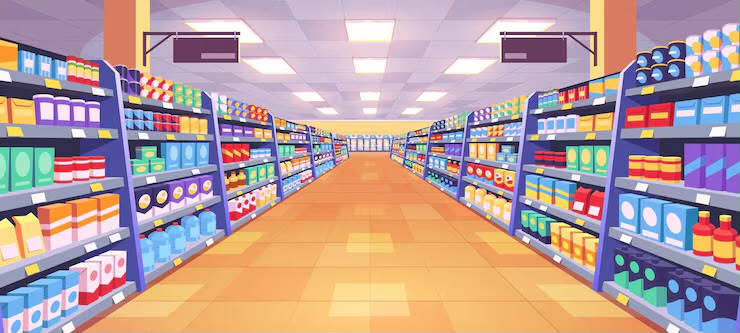Super Seven grocery store aisle